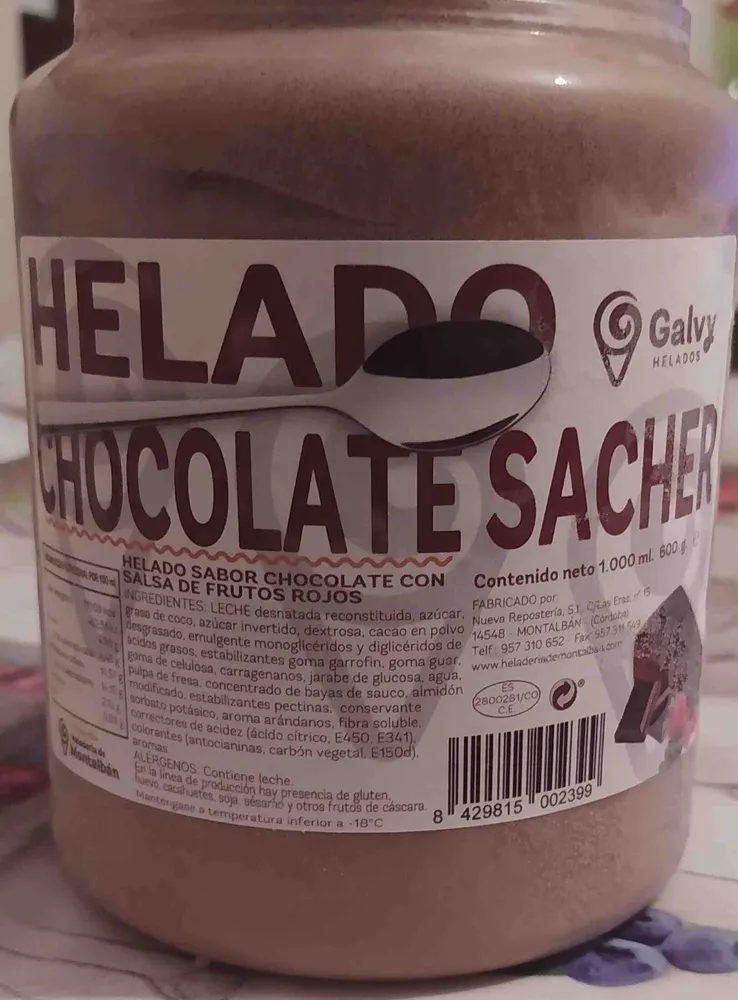 Helado chocolate sacher
