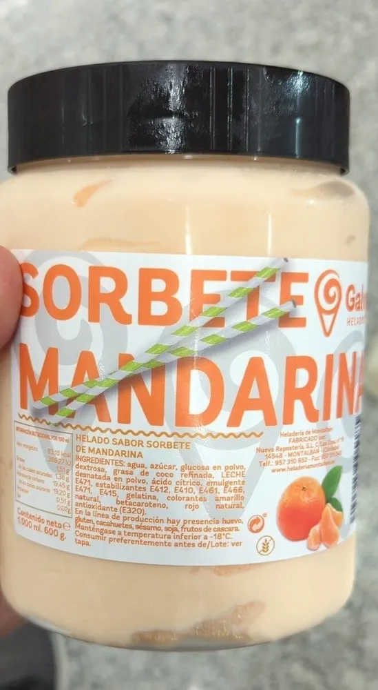 Sorbete Mandarina
