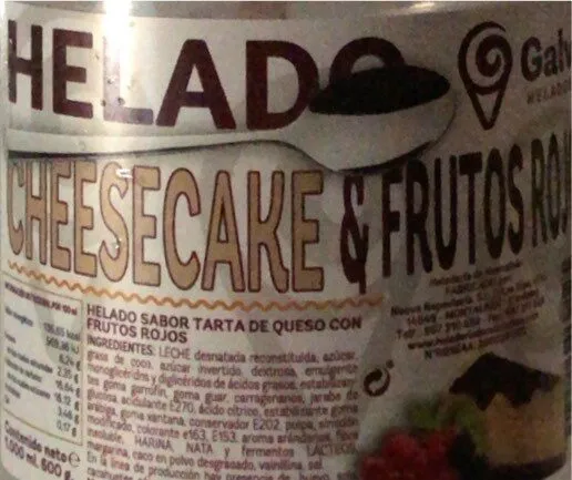 Helado cheesecake