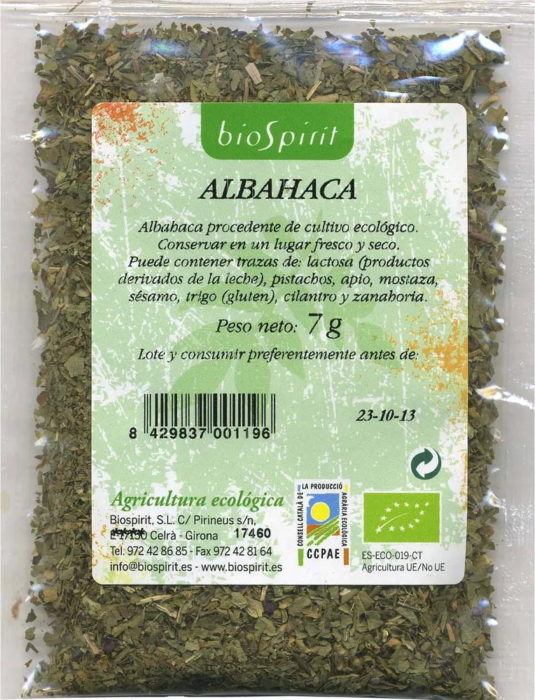 Albahaca seca molida