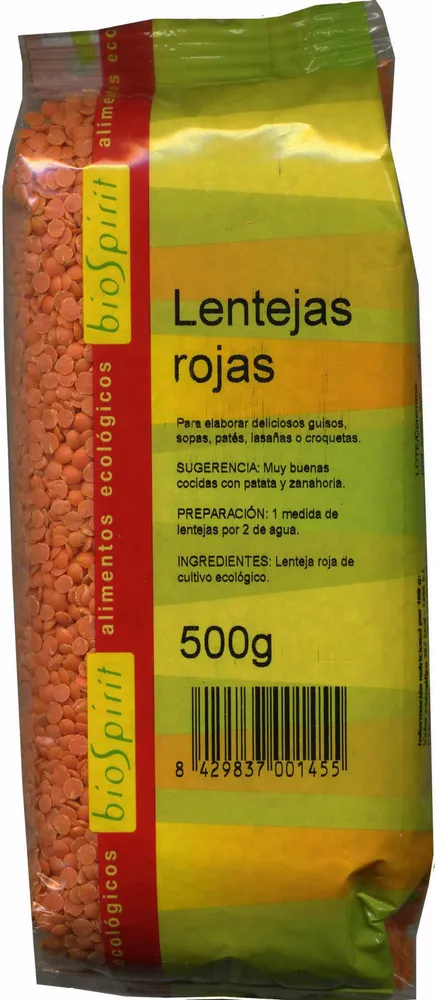 Lentejas rojas peladas