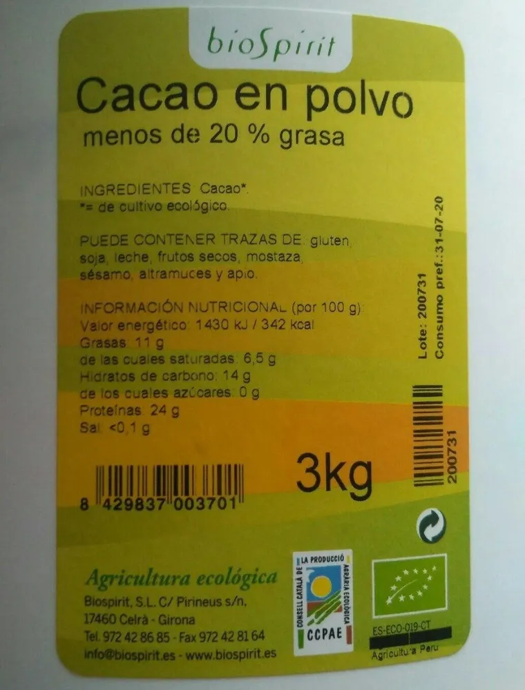 Cacao en polvo