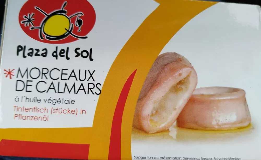Morceau de calamars à l'huile végétale
