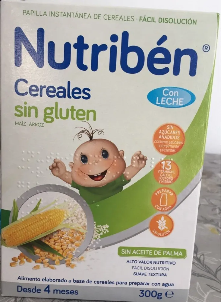 Cereales sin gluten, con leche