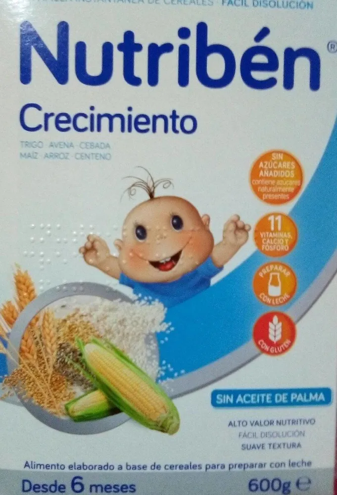 Papilla instantánea de cereales crecimiento