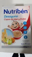 Desayuno copos de trigo y frutas