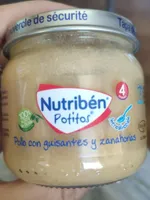 Potito con guisantes y zanahorias