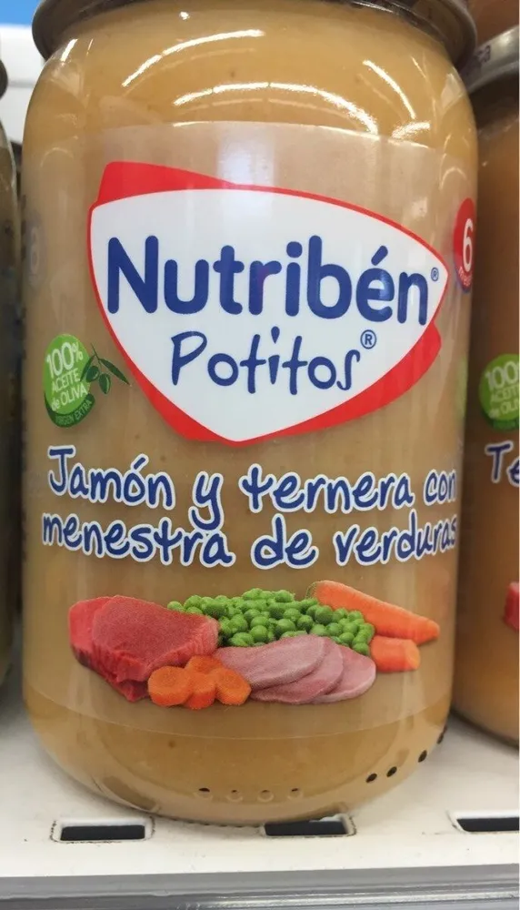 Jamon y ternera con menestra de verduras