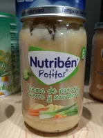 Nutriben potitos crema de patata, puerro y zanahoria