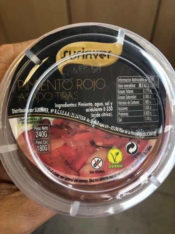 Pimiento rojo asado tiras