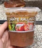 Tomate rallado con aceite de oliva virgen extra oregano