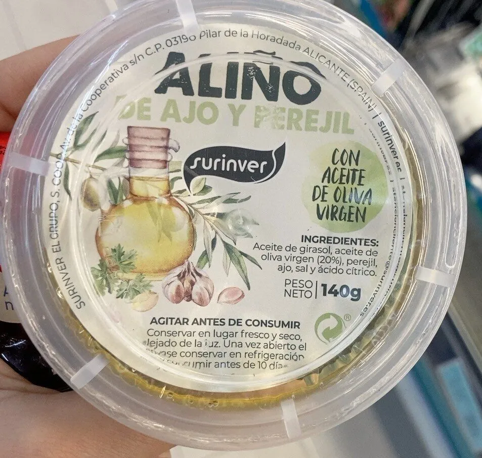 Aliño de ajo y perejil