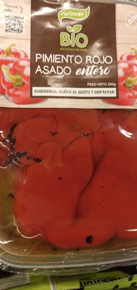 Pimientos biologico asado