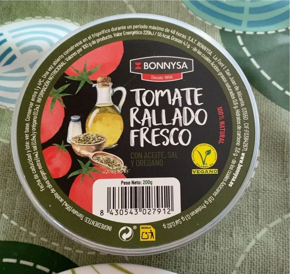 Tomate rallado fresco