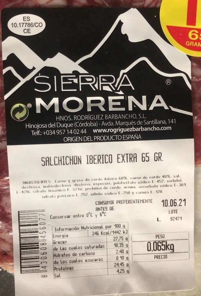 Salchichon iberico extra