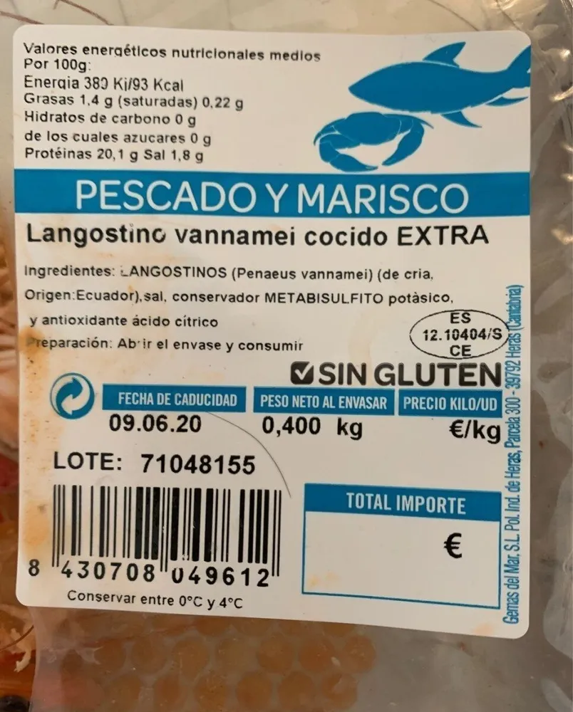 Langostino vannamei