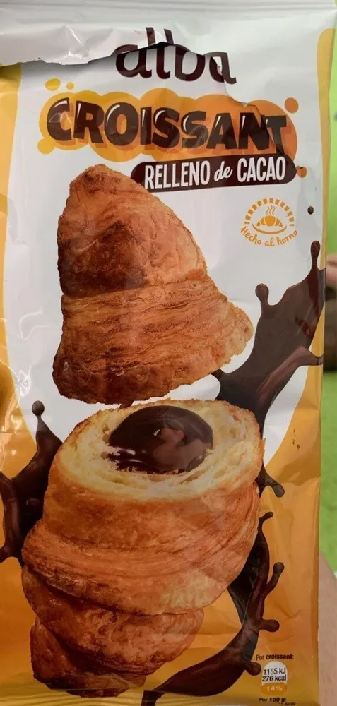 Croissant relleno cacao