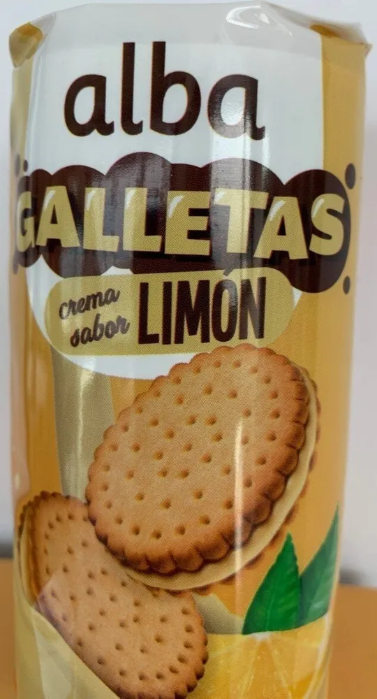 Galleta crema sabor limón