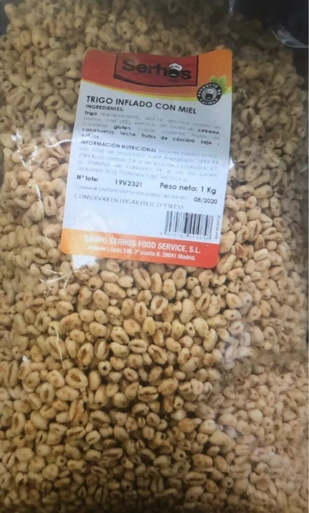 Cereales de espelta inflados con miel