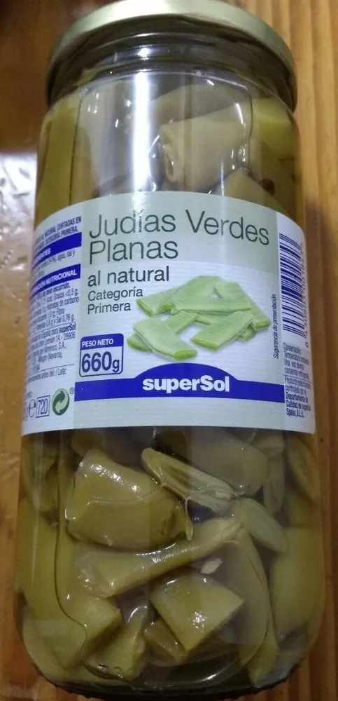 Judías verdes planas al natural