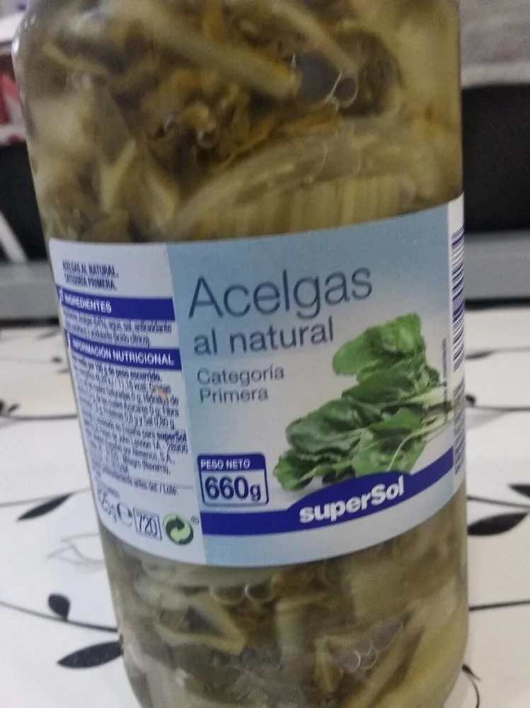 Acelgas al natural