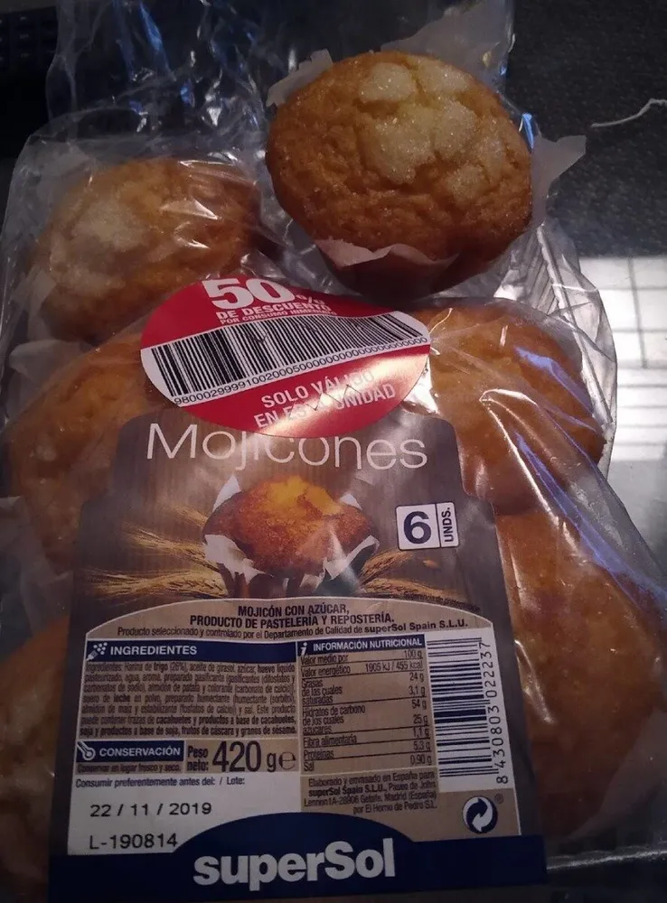 Mojicones Magdalenas gigantes