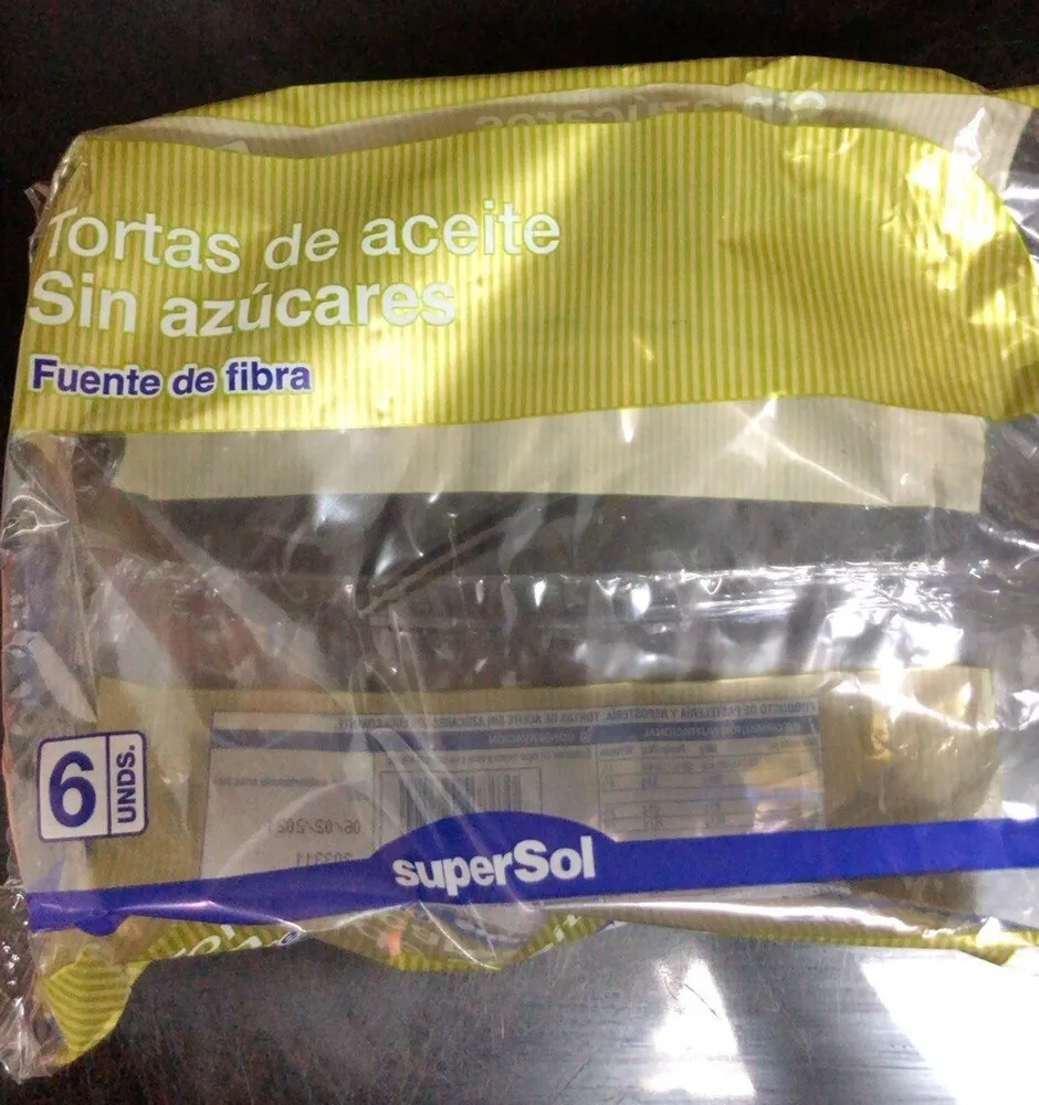 Tortas de aceite sin azúcares