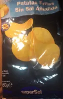 Patatas fritas sin sal añadida