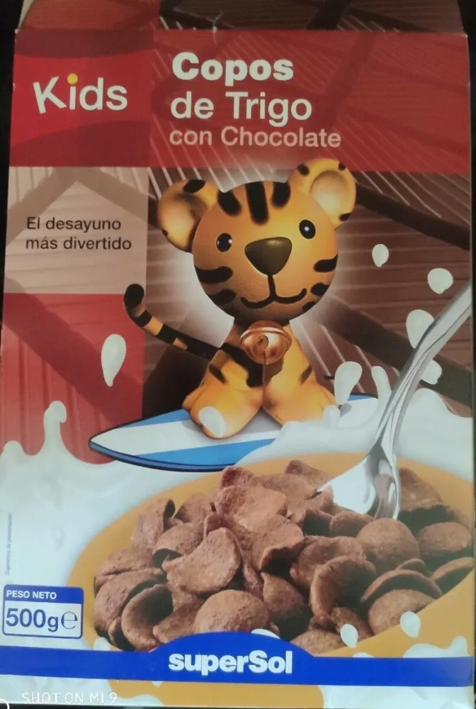 Copos de trigo con chocolate