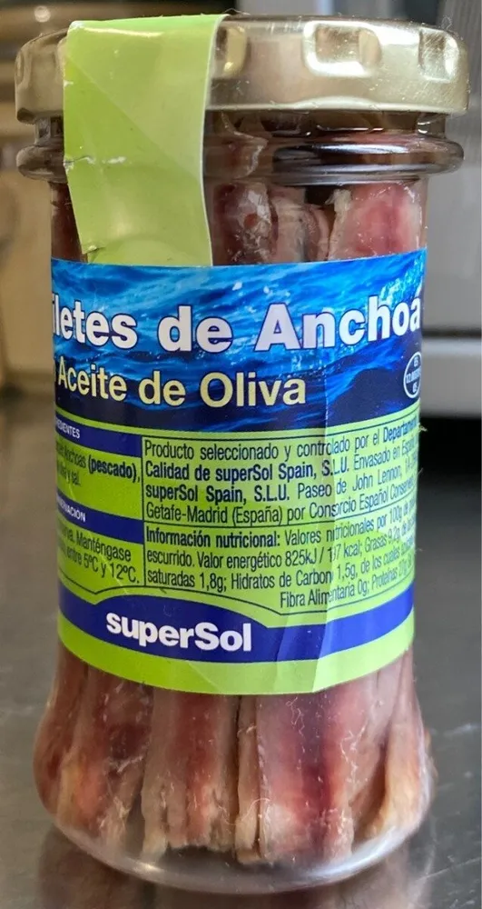 Filetes de anchoas en aceite de oliva
