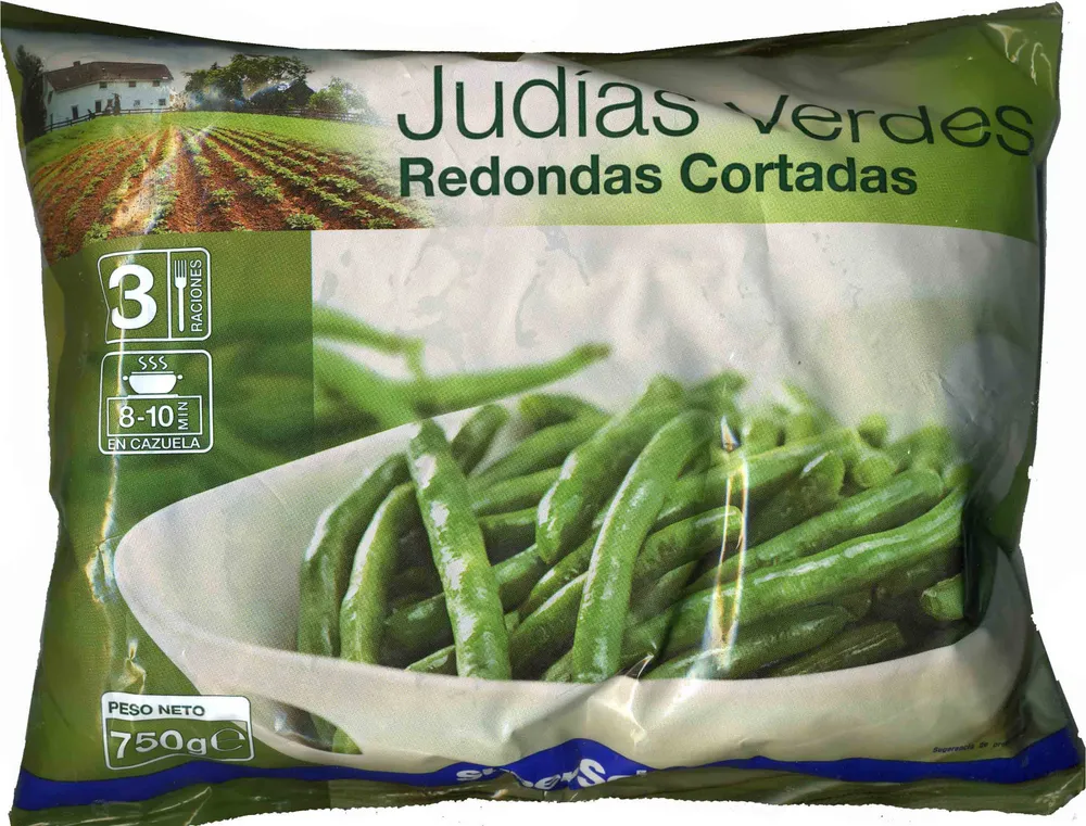 Judías verdes redondas troceadas congeladas "SuperSol"