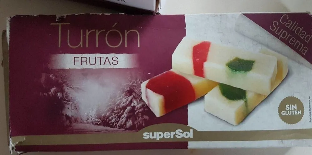 Turron frutas
