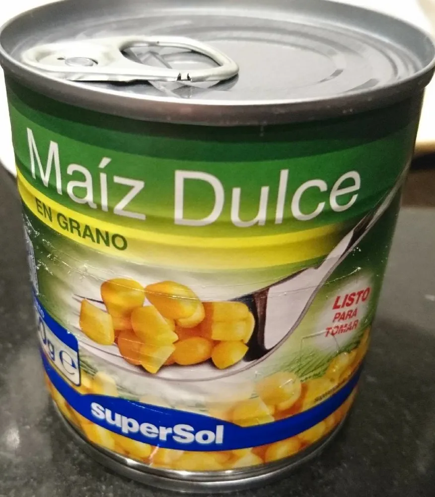 Maíz dulce en grano