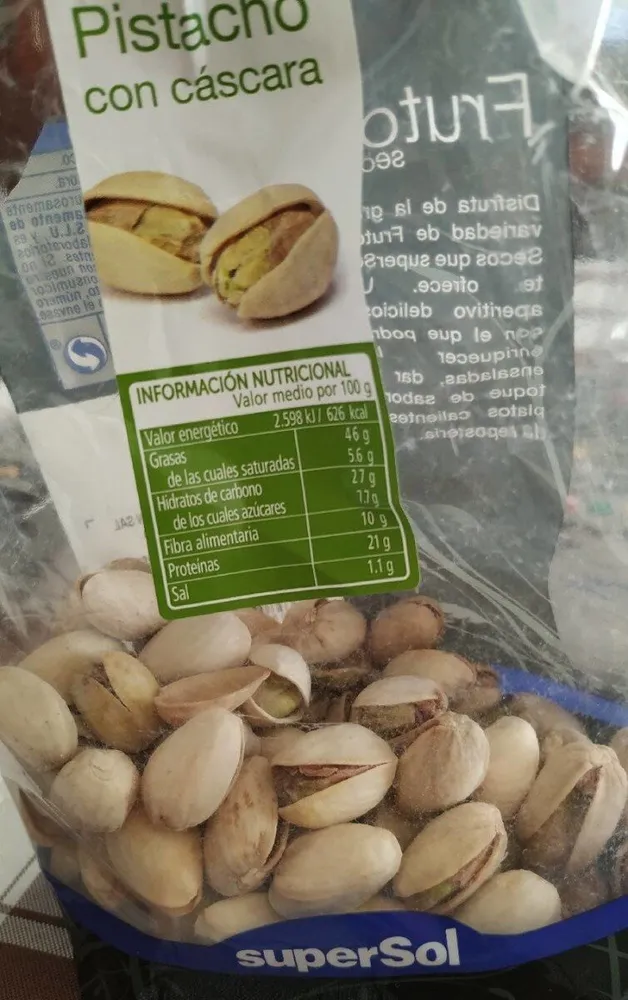Pistacho con cáscara