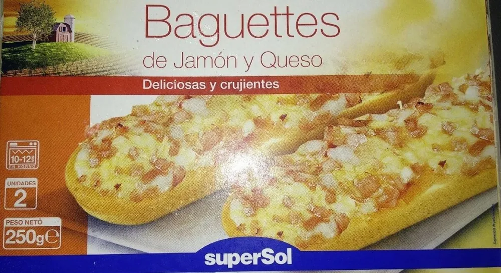 Baguettes de Jamon y queso