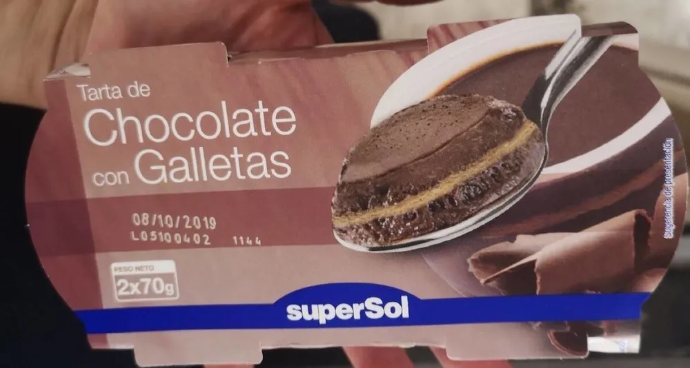 Tarta de chocolate con galletas