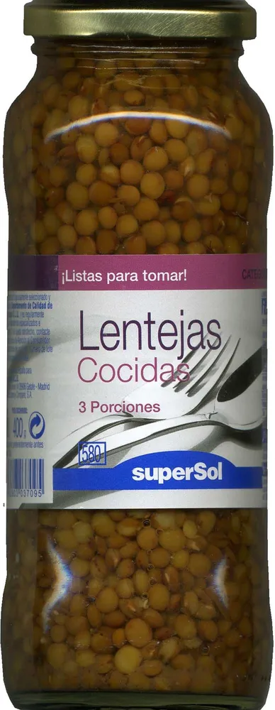 Lentejas cocidas