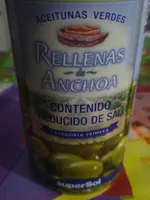 Aceitunas verdes rellenas de anchoa