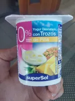 Yogur desnatado 0% con trozos de piña