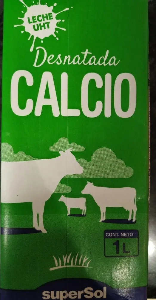 Leche desnatada calcio