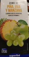 Zumo de piña, uva y manzana