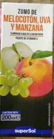 Zumo de melocotón, uva y manzana