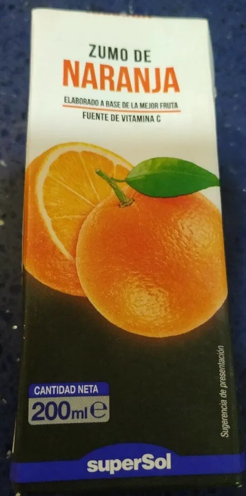 Zumo de naranja 200ml
