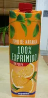 Zumo de naranja 100% esprimido sin pulpa