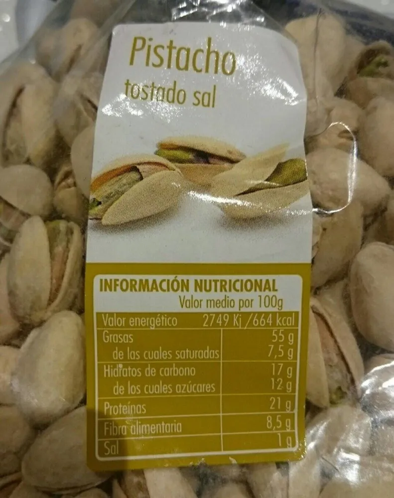 Pistacho tostado sal