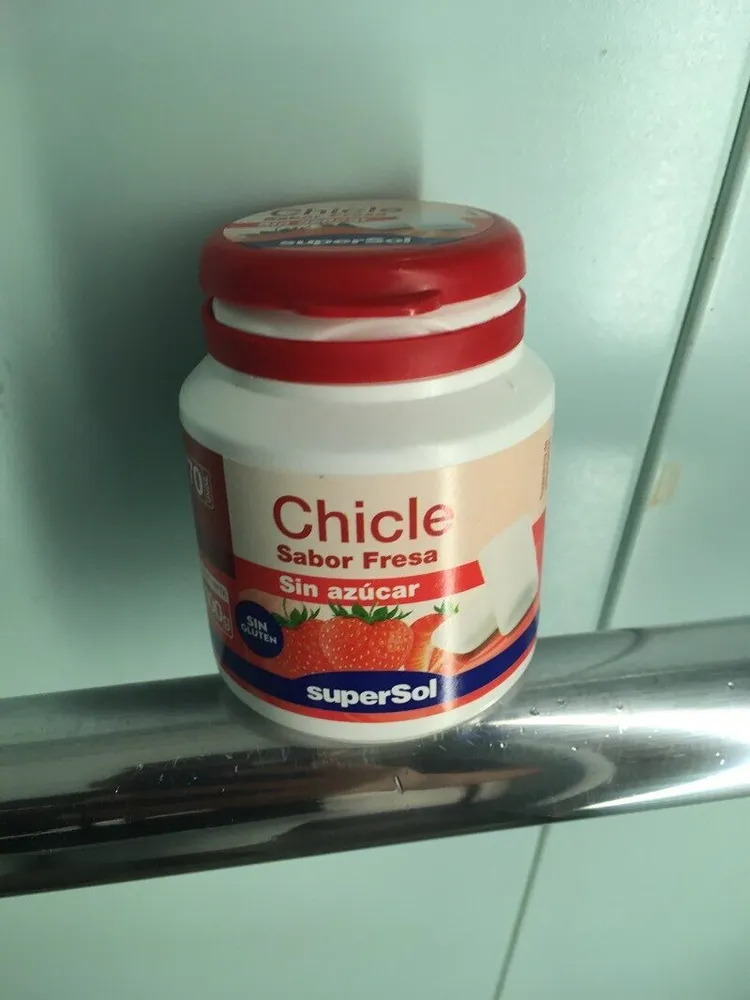 Chicles sabor fresa sin azúcar