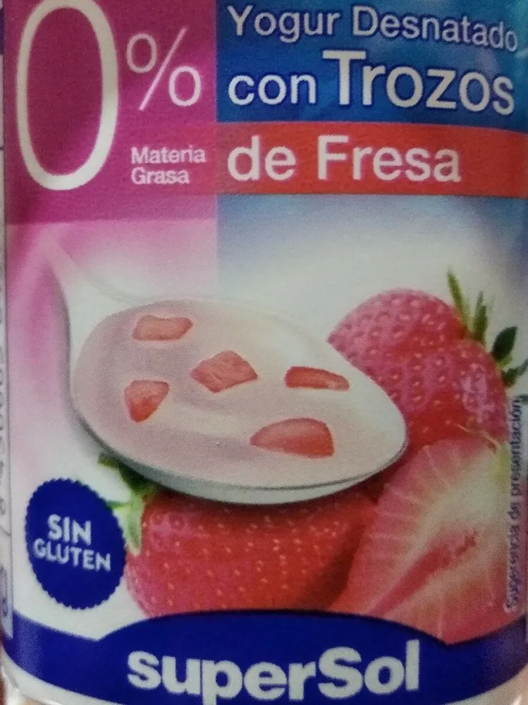 Yogur desnatado con trozos