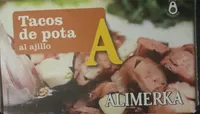 Tacos de pota al ajillo