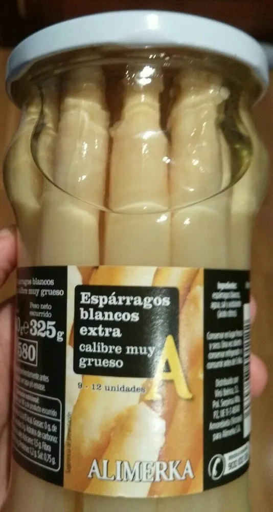 Espárragos blancos extra calibre muy grueso