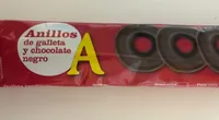 Anillos de galleta y chocolate negro